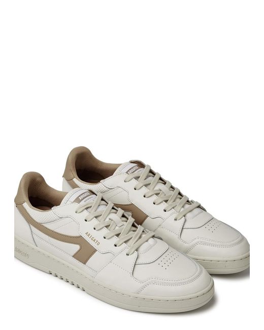 Axel Arigato White Dice Lo Panelled Leather Sneakers for men