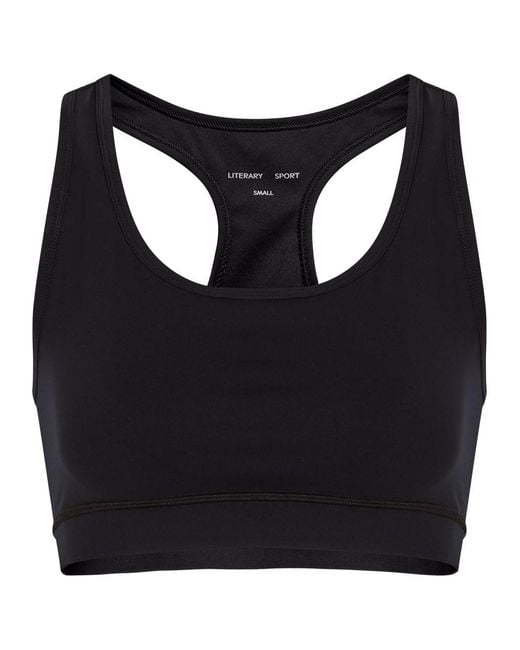 Literary Sport Black O'Hara Stretch-Jersey Bra Top