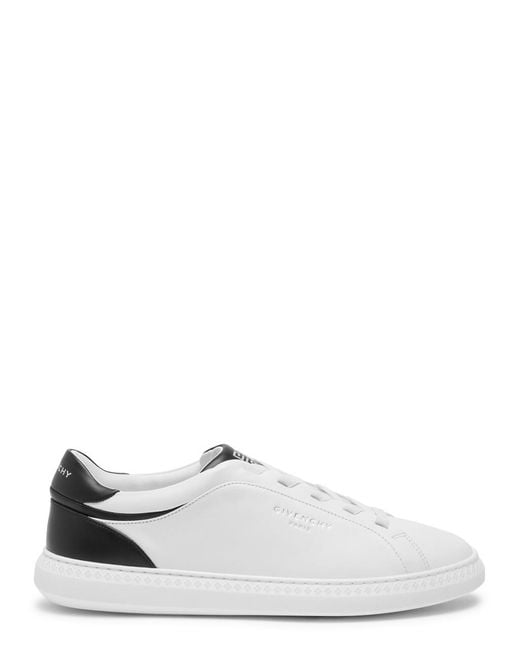 Givenchy White G Set Panelled Leather Sneakers for men