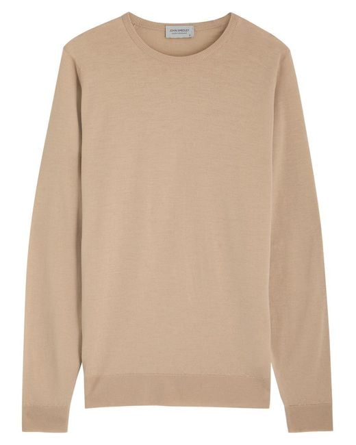 John Smedley Natural Lundy Wool Jumper for men