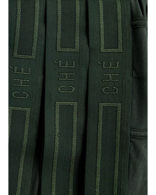 CHE Green Logo-Jacquard Stretch-Jersey Trunks for men