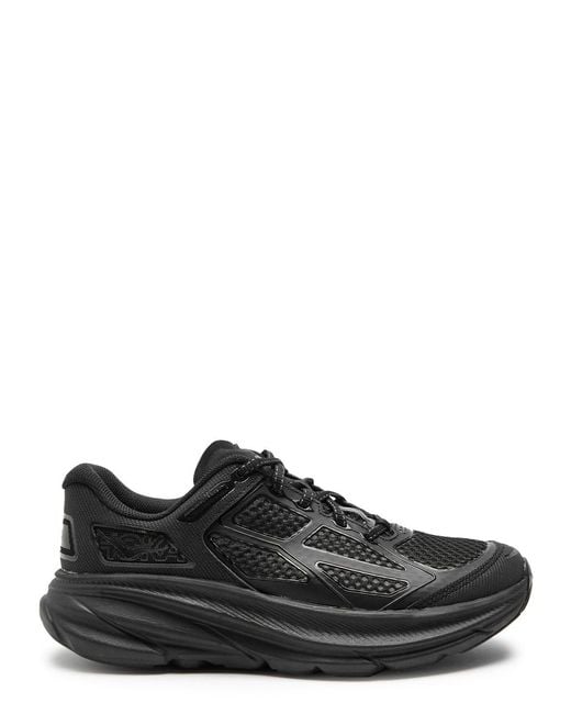 Hoka One One Black Clifton One9 Panelled Mesh Sneakers