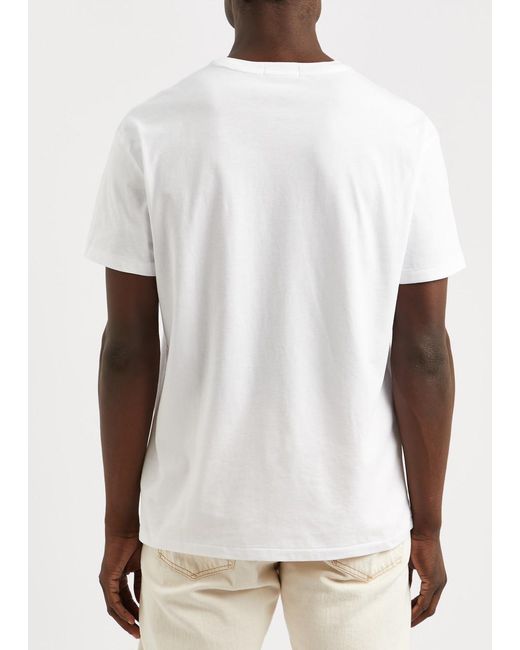 Polo Ralph Lauren White Logo-Embroidered Cotton T-Shirt for men