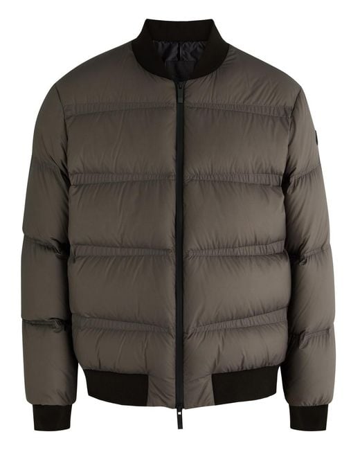 Moncler Men's Black Vioz Quilted Nylon Bomber Jacket