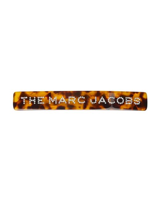 Marc Jacobs Brown Crystal-Embellished Hair Clip