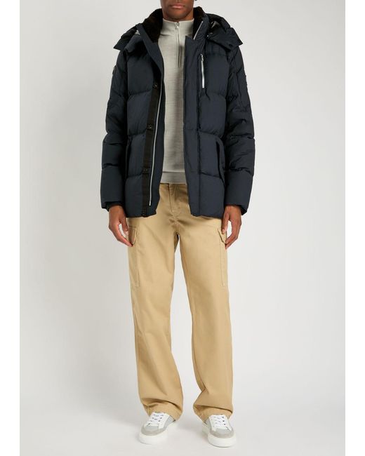 Moose Knuckles Black Everest 3Q Shell Puffer Coat for men