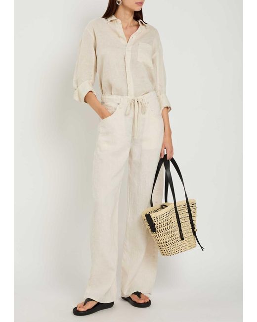 Citizens of Humanity Natural Brynn Drawstring Linen Trousers