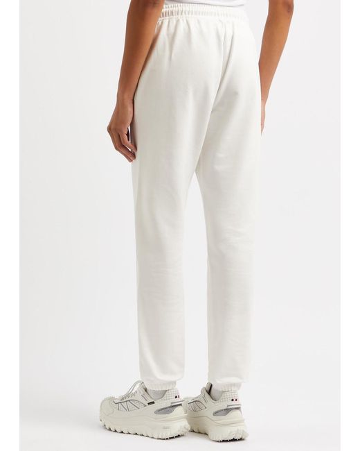 Moncler White Logo Cotton Sweatpants