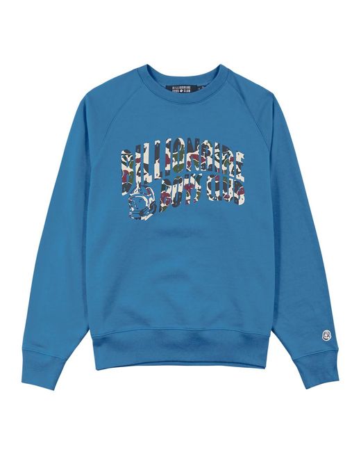 BBCICECREAM Duck Camo Arch Logo-print Cotton Sweatshirt in Blue