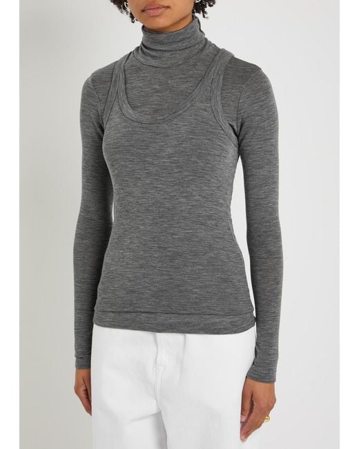 Rohe Gray Layered Wool Top