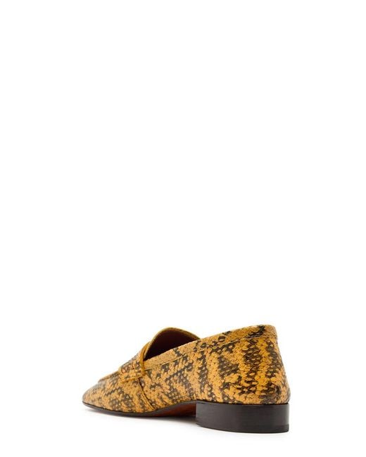 Dries Van Noten Brown Snake-Effect Leather Sneakers