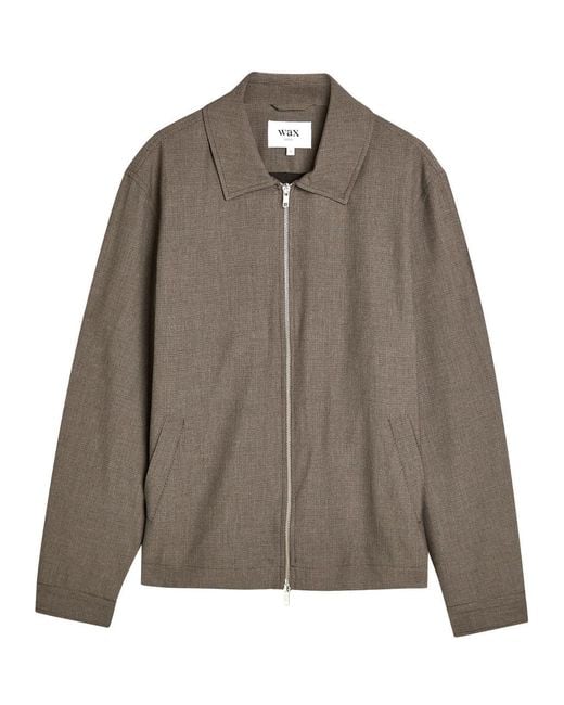 Wax London Brown Eldon Houndstooth Jacket for men