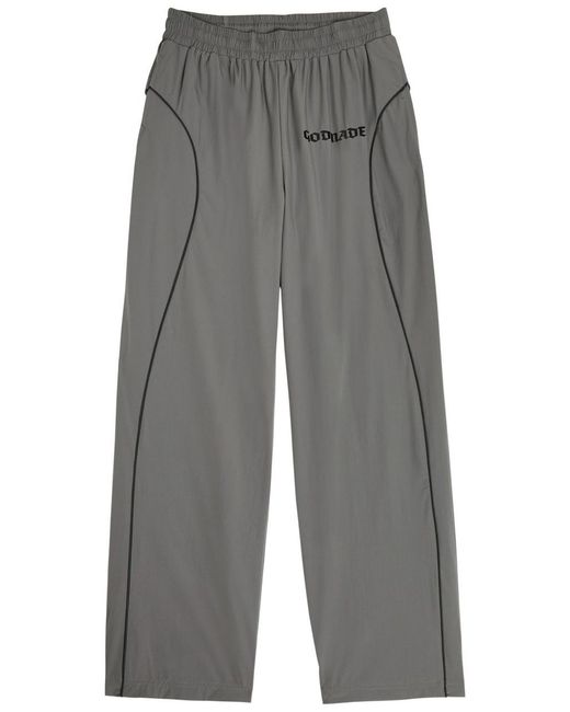 GODMADE Gray Phantom Logo Cotton Track Pants for men