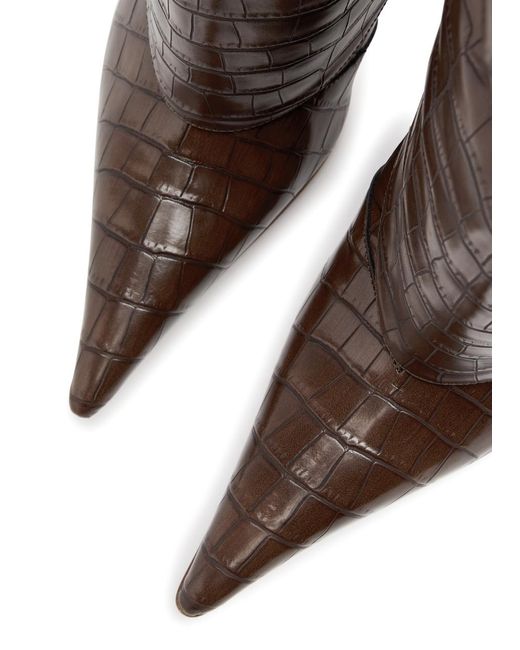 Gia Borghini Brown Rosie 31 100 Leather Knee-high Boots