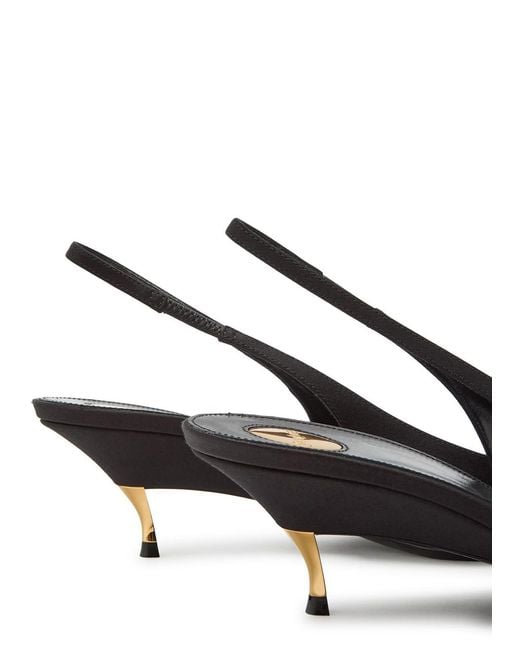 Saint Laurent Black Calf Leather Dakota 50 Sandals