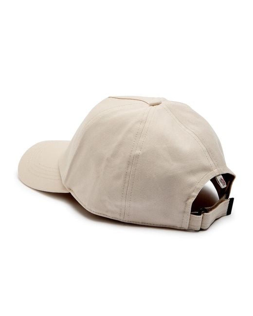 Moncler Natural Day-Namic Logo-Embroidered Cotton Cap for men