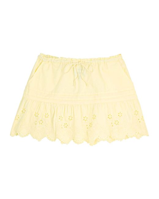 Damson Madder Natural Gabriette Broderie-Anglaise Cotton Mini Skirt