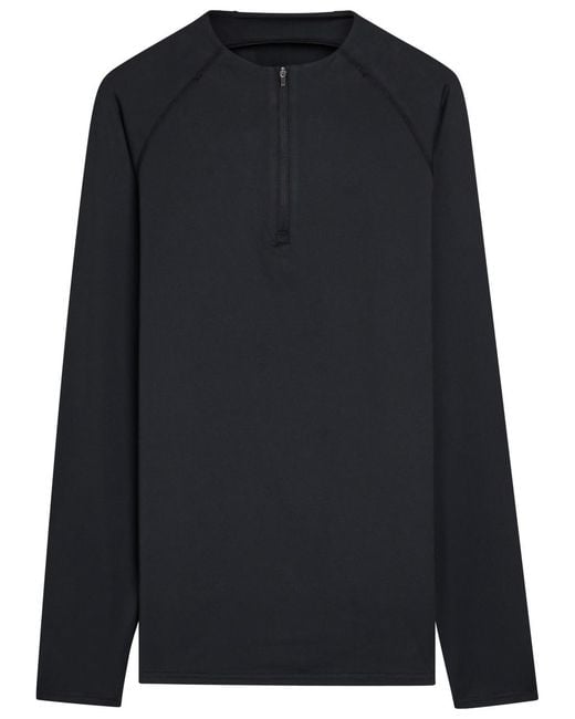 Condition Black Core Quarter-Zip Stretch-Jersey Top for men