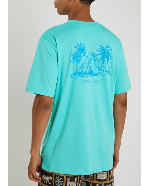 Boardies Blue Maya Printed Cotton T-Shirt for men