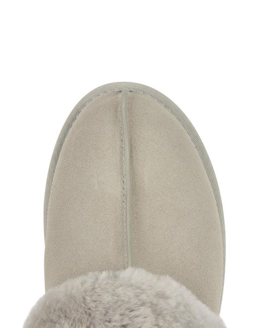 Ugg White Scuffette Ii Suede Slippers , Slippers, Rubber Outsole
