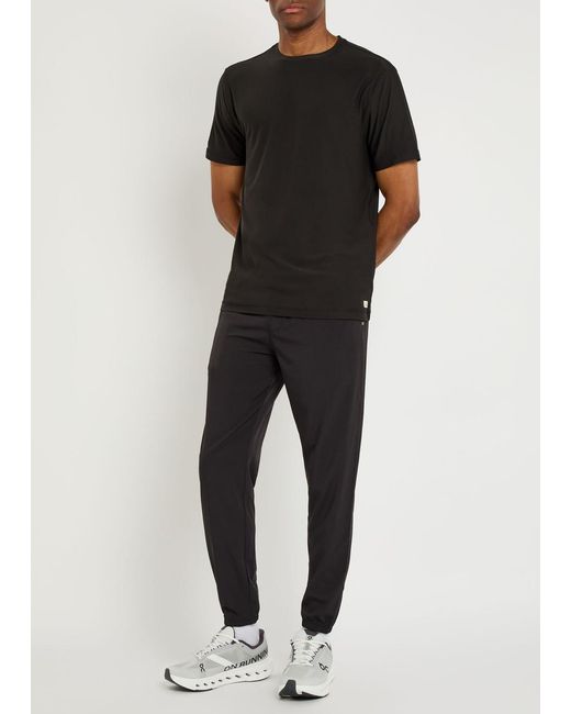 vuori Black Strato Tech Stretch-Jersey T-Shirt for men