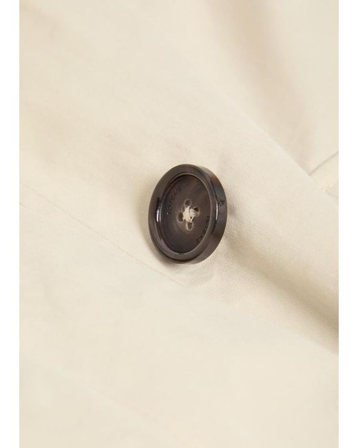 Totême Natural Drawstring Cotton-Blend Poplin Jacket