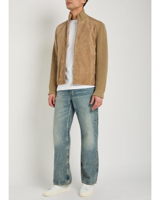 Boss Brown Knit Suede Jacket for men