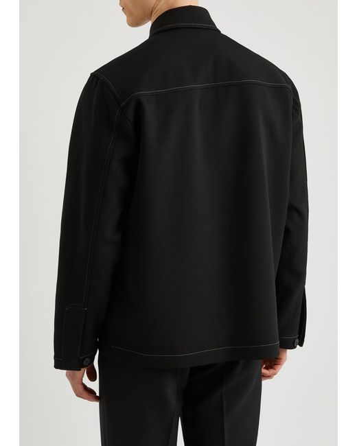 Soulland Black Rory Stretch-Wool Jacket for men