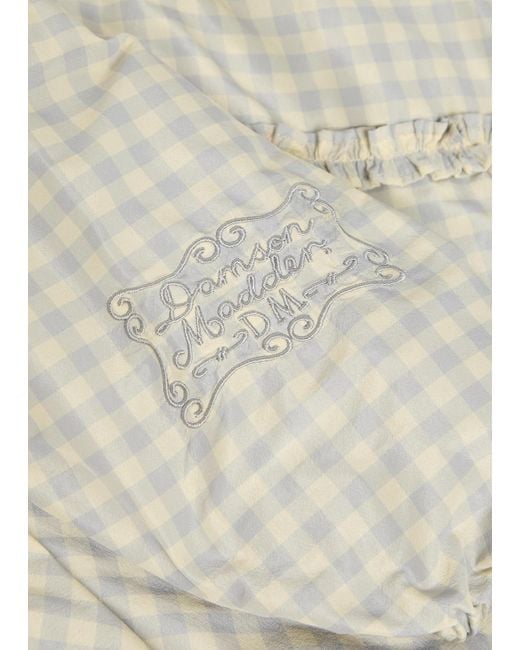 Damson Madder Natural Lailah Gingham Woven Bomber Jacket