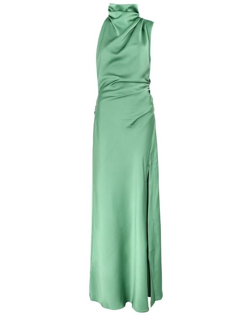 Misha Green Constantina Ruched Satin Gown