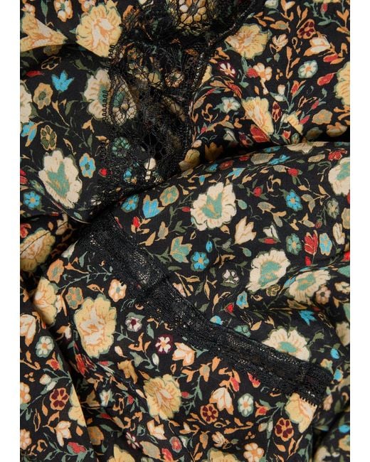 Rixo Multicolor Raven Floral-Print Crepe De Chine Maxi Dress