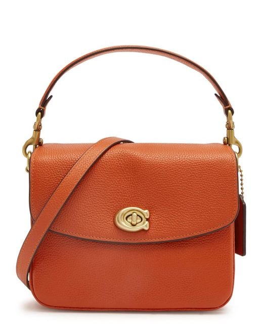 COACH Cassie 19 Leather Cross Body Bag in Orange Lyst