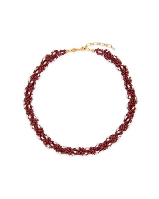 Anni Lu White Rodeo 18Kt-Plated Beaded Necklace