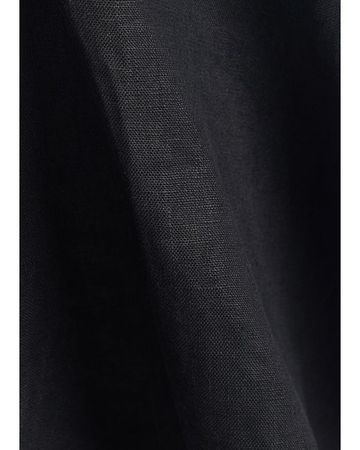 Faithfull The Brand Black Ellie Linen Top