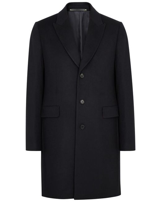 Paul Smith Black Wool And Cashmere-blend Coat for men