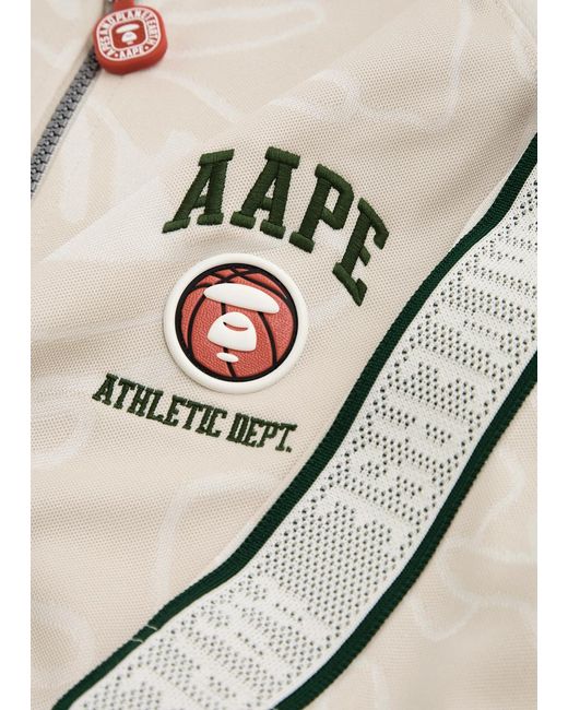 Aape Natural Logo Camouflage-Jacquard Jersey Track Jacket for men