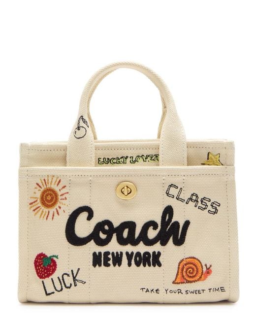 COACH Cargo Tote Bag 20 With Sketch Print in Natural | Lyst