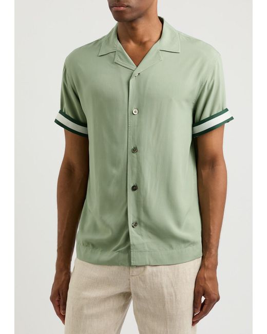 CHE Green Valbonne Stripe-Trimmed Shirt for men