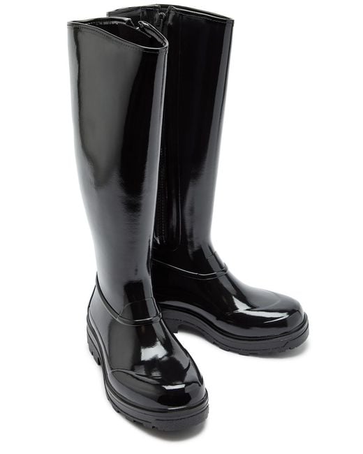 Kassl Black X Tretorn Tijntje Glossed Rubber Wellington Boots