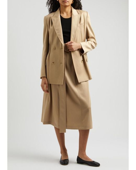 Chloé Natural Double-Breasted Wool Blazer