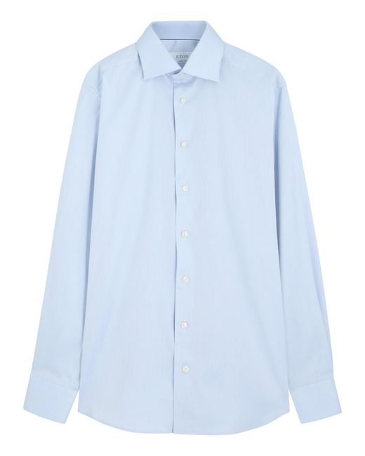 Eton of Sweden Blue Cotton-Twill Shirt for men