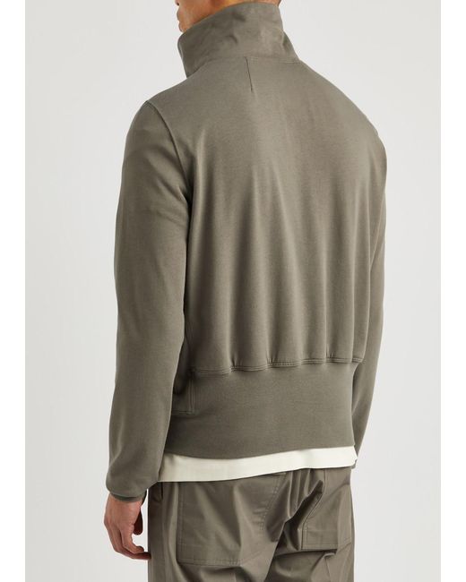 Rick Owens Gray Bauhaus High-neck Cotton Sweatshirt for men