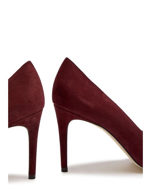 Stuart Weitzman Brown Stuart Power 85 Suede Pumps
