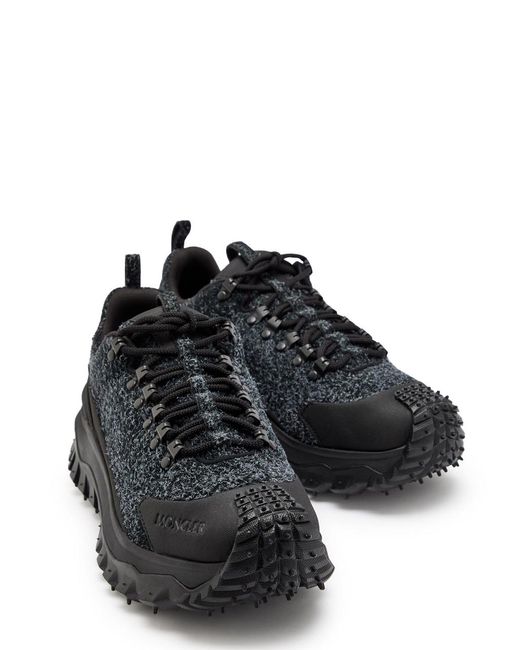 Moncler Black Trailgrip Apex Gtx Brushed Suede Sneakers for men
