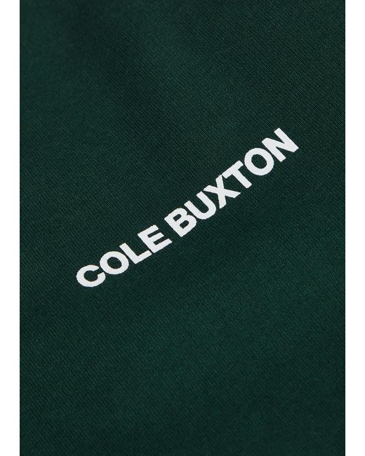 Cole Buxton Green Logo-Print Cotton Sweatshirt for men