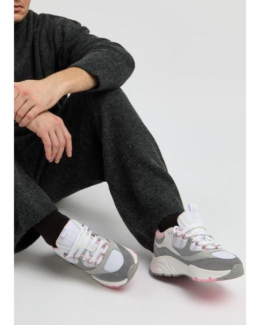 Cleens White Aero Runner Bubblegum Panelled Mesh Sneakers Uk9 for men