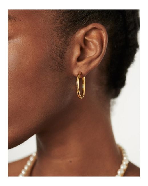 Missoma Metallic Tunnel Large 18kt -plated Hoop Earrings