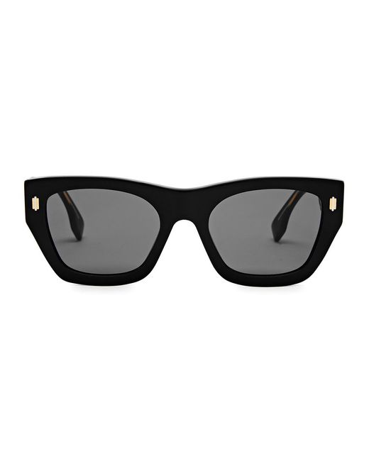 Fendi Black Roma Rectangle-frame Sunglasses