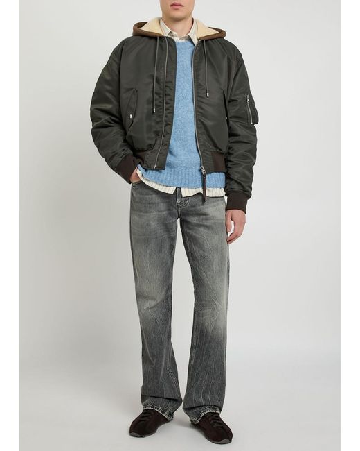 Acne Gray Washed Relaxed Straight-Leg Jeans for men