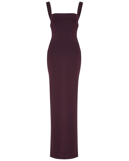 Solace London Purple Joni Crepe Maxi Dress